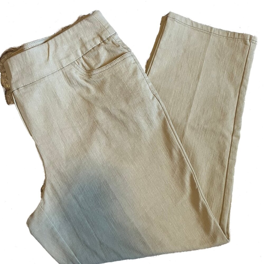 EUC Alfred Dunner Tan Pull On Pants Size: 14P